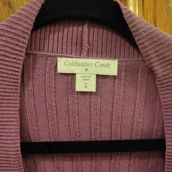 Coldwater Creek Women's Lavender Cardigan - Picture 2 of 3